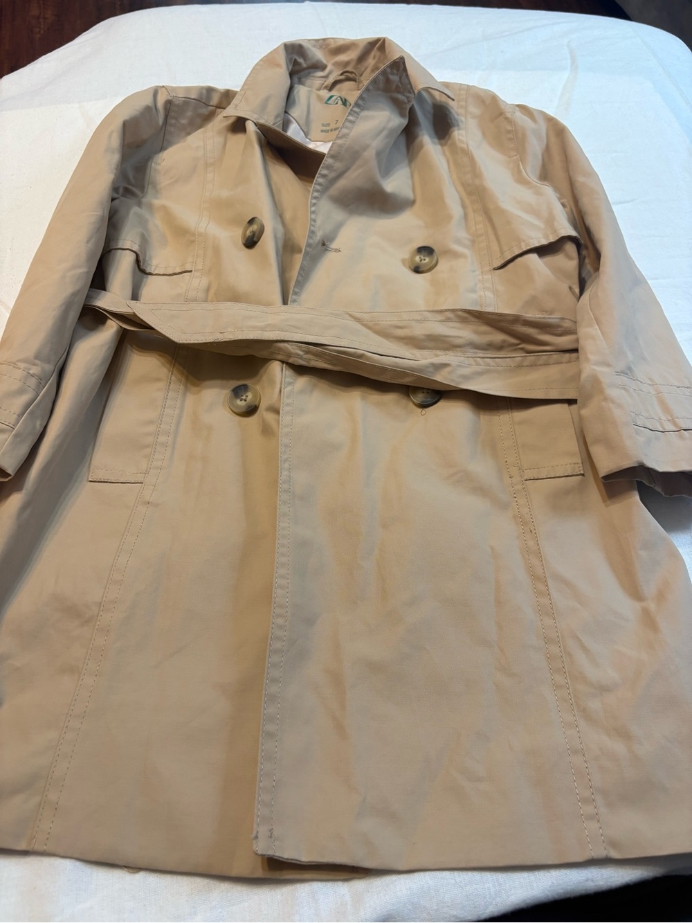 Zara girls trench coat jacket size 7